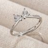 Romantic Bow Knot Crystal Ring